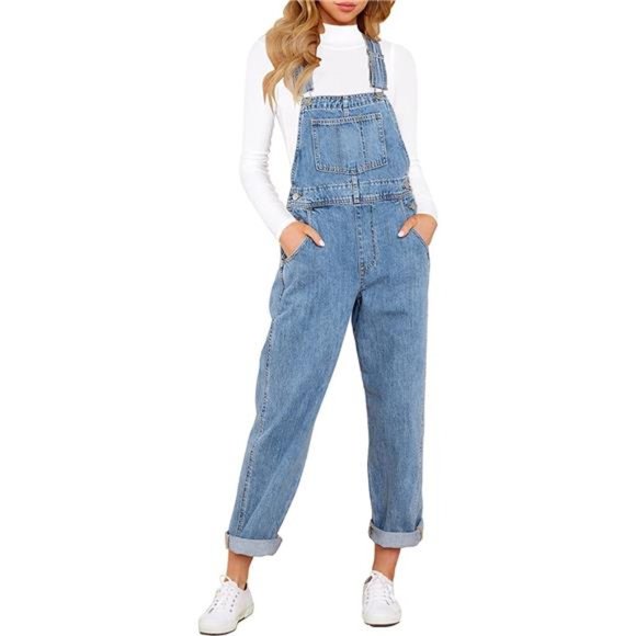 Casual Chic Women's Stretch Adjustable Denim Bib Overalls main image 1